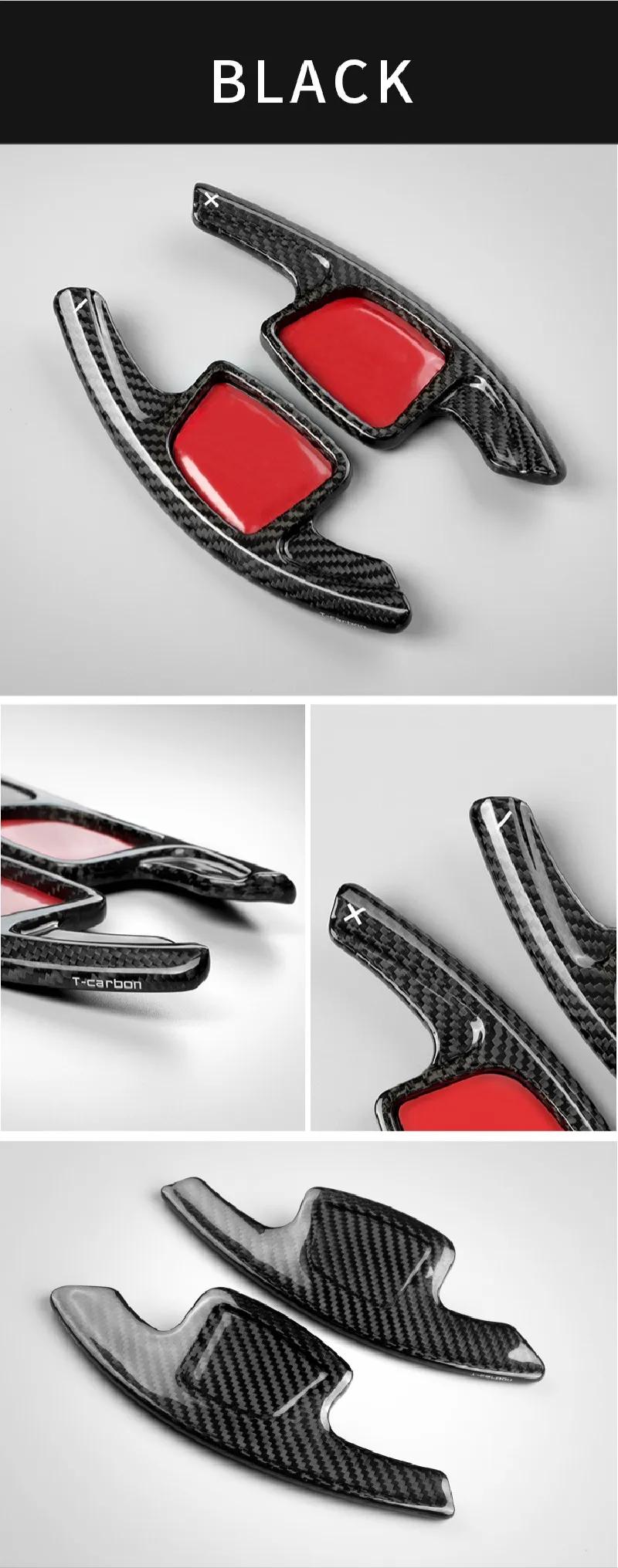 T-carbon Steering Wheel Extension Shift Paddle Shifter For Audi A7 A4 A6 A3L Carbon Fiber Paddle Shift