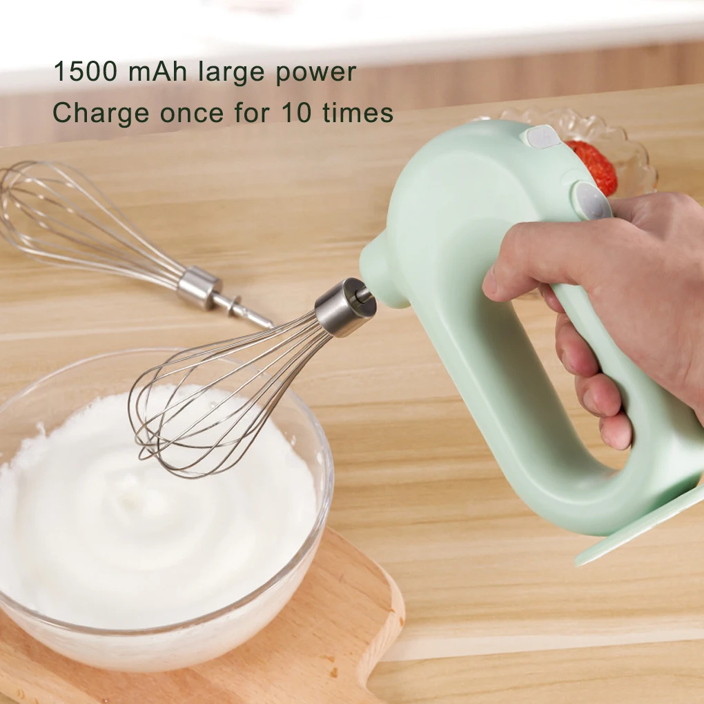 Egg Beater Electric Mixer Kitchen Gadget Quick Charging Battery-operating Convenience USB Charge Adjustable 4 Gears Pink egg beater food mixer electric whisk handheld electric whisk