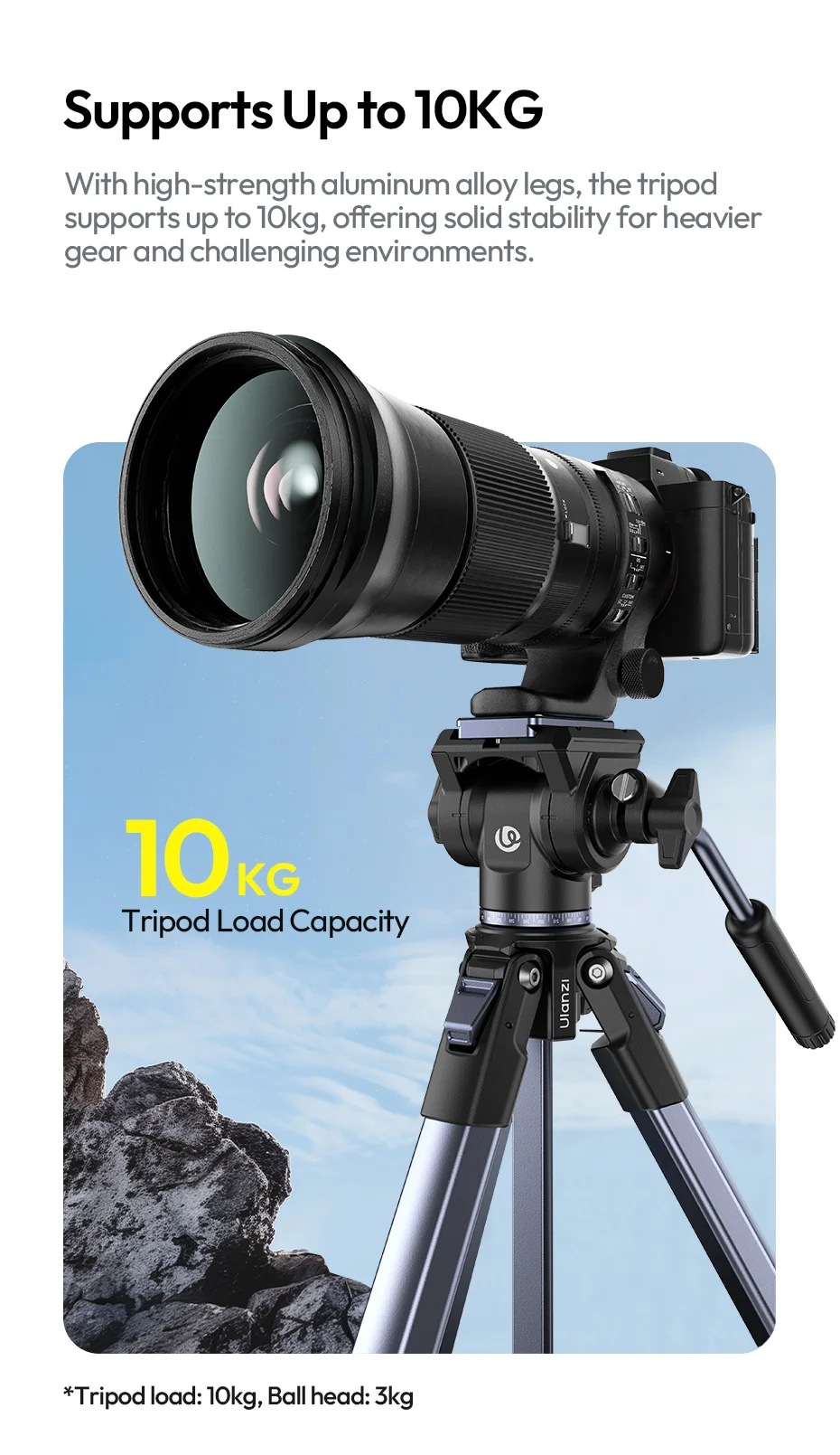 OMBRA VIDEO II 1.57M Travel Tripod with 360° Panoramic Ball Head Arca Quick Rele
