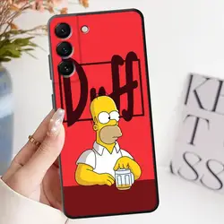 Black Soft Phone Cover Case with Funny Homer Design - Galaxy A42 5G (Mix01)