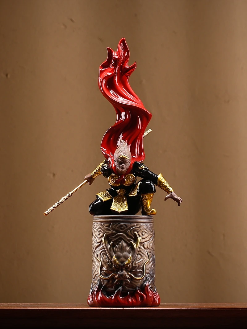 

Zen Qitian Dasheng Sun Wukong ornaments home living room fish tank landscaping creative ceramics office porch decor feng shui