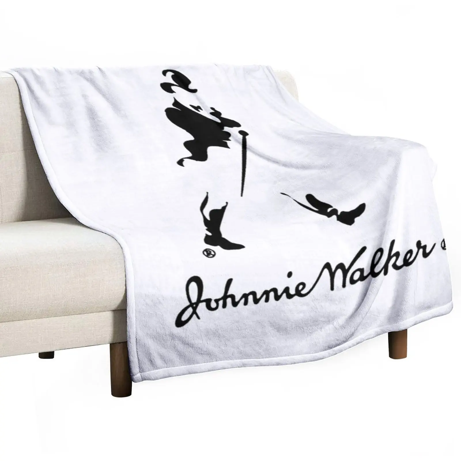 

White Johnnie Walker Whisky Throw Blanket Moving Blanket Luxury Brand Blanket