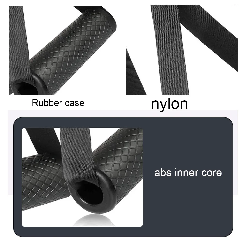Gym Grip Resistance Bands Handles Fitness Anti-slip Grip Strong Nylon Webbing Puller Handle Gantry Accessory Multifunction