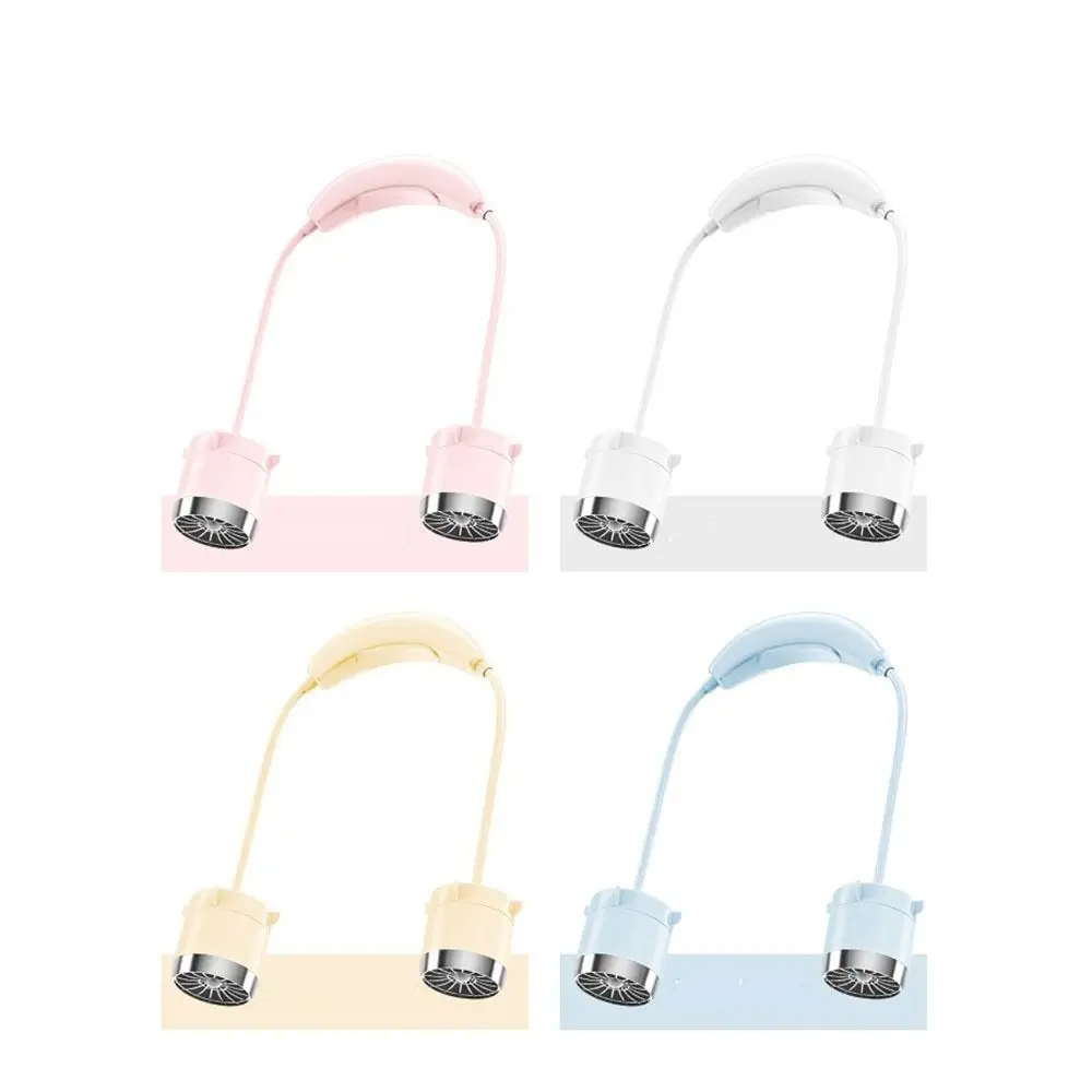 저소음 목걸이형 선풍기 USB 충전식 360도 회전 ° 구부릴 수 있는 목걸이형 선풍기, 접이식 핸즈프리 목 쿨러