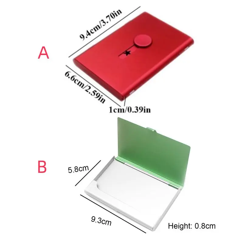 Metal Business Card Holder Hand Push Card Case Bank Card Membership Package Ultra Thin Business Card Packaging Box Organizer