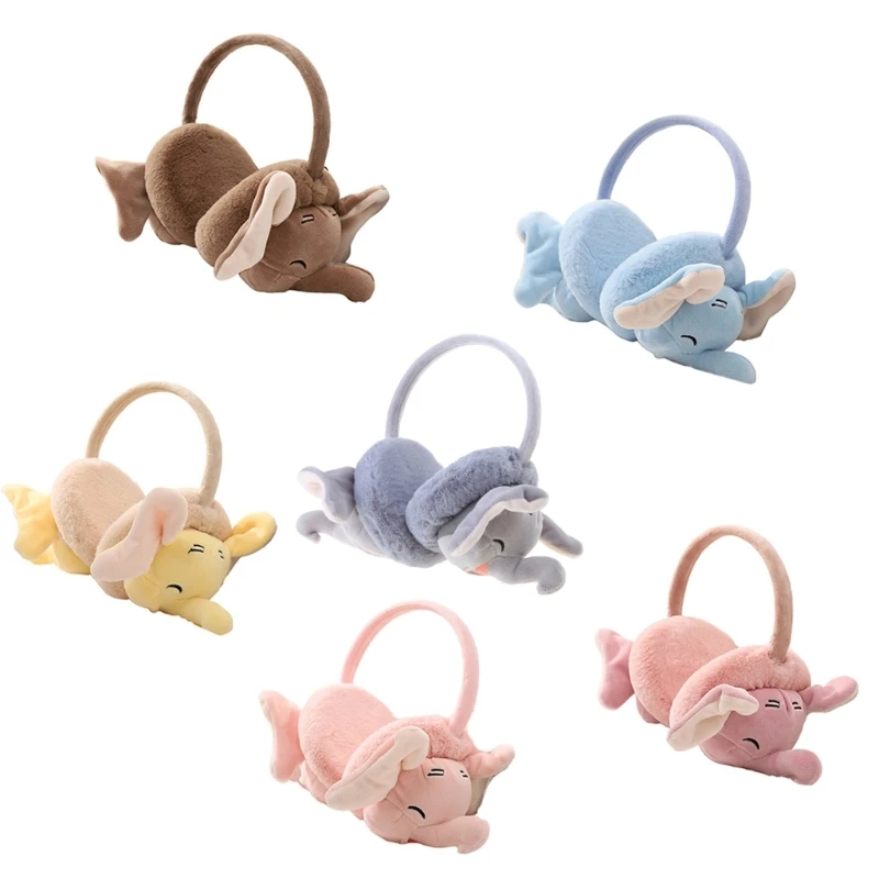 Lovely Elephant Earmuffs Winter Warm Outdoor Ear Covers Headband Fur Earwarmer