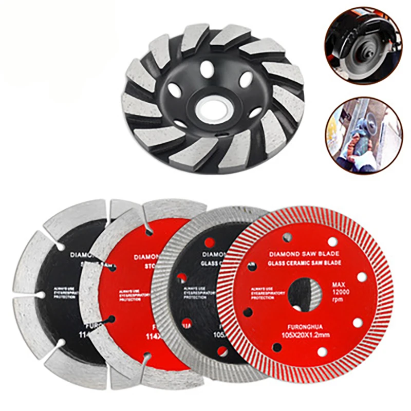 Turbo Diamond Saw Blade Disc Porcelain Tile Ceramic Granite Marble