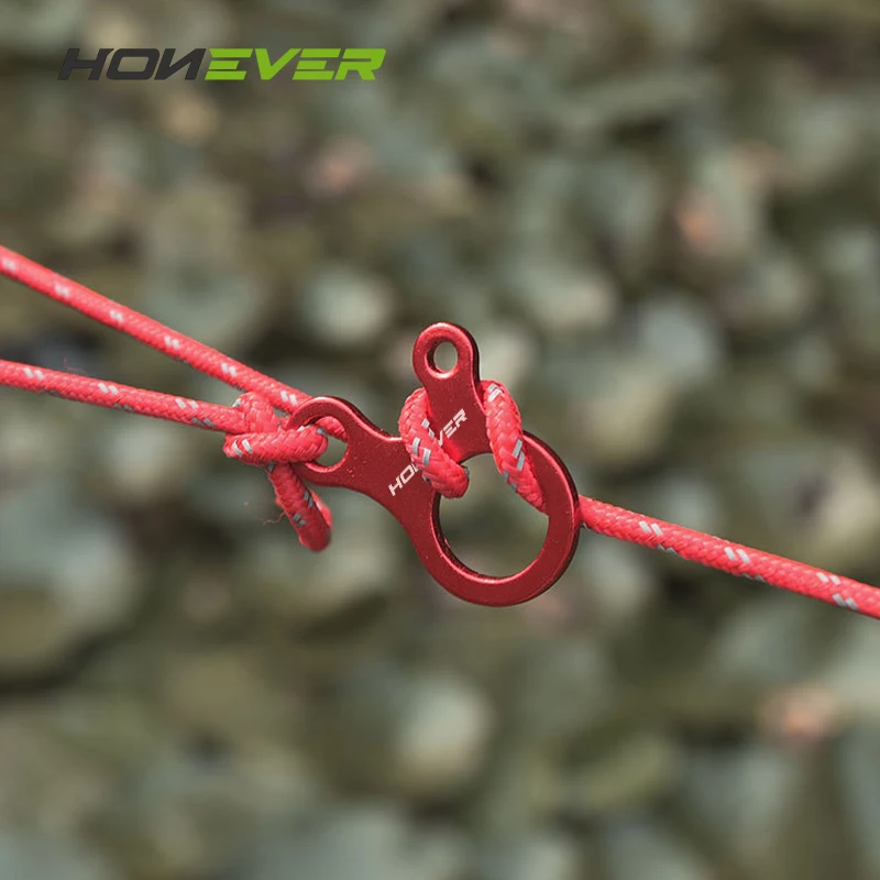 Outdoor Camping Hiking Tent Wind Rope Buckle Adjustable Aluminium Alloy Cord Rope Buckles 6pcs Camping Equipment Tents Accessory