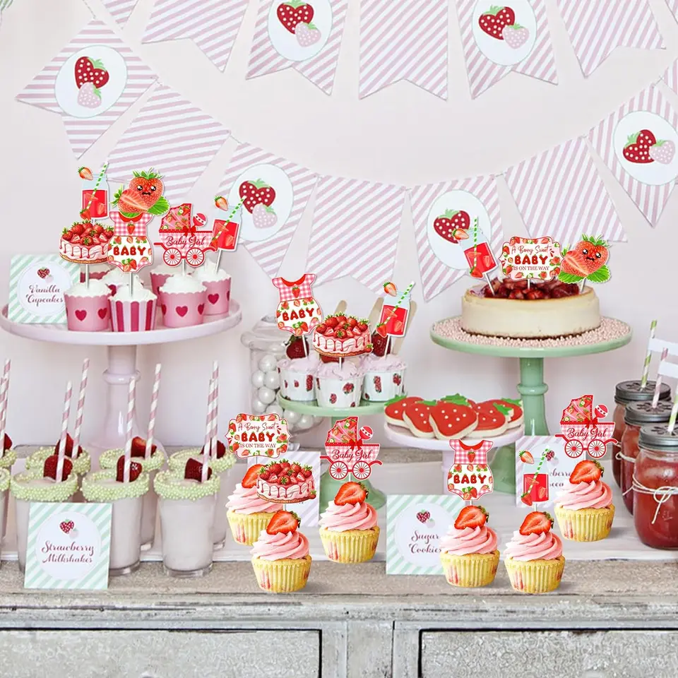 4 tovagliette usa e getta alla fragola, colore rosso fragola, tovaglia per feste, tovaglia a tema fragola, impermeabile, per feste di nozze, bambini