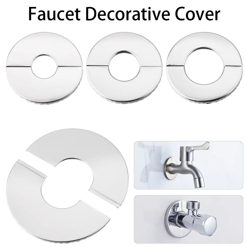 BathroomPipeWallCoversFaucetDecorativeCoverStainlessSteel
