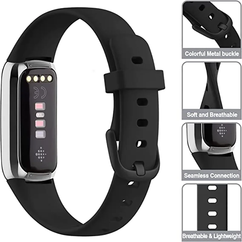 Cinturino sportivo in Silicone per cinturino Fitbit Luxe cinturino morbido Smart Watch cinturino cinturino di ricambio per accessori per cinturini Fitbit Luxe