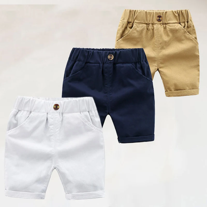 2025 little boy chic shorts casual clothing 1-6Yrs children summer elastic waist trousers knee length pants cool kid britches boys shorts