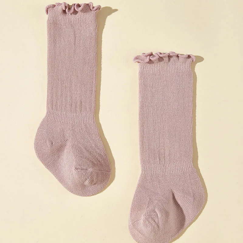 Cute Baby Socks Solid Color Stockings for Kids