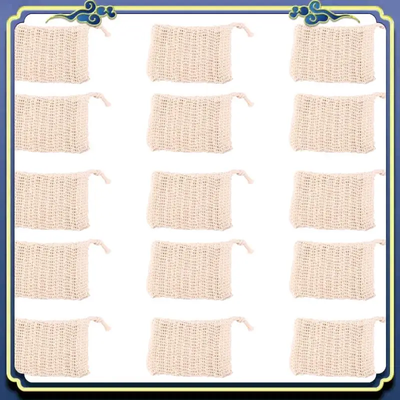 Latest 15 Packs Of Soap To Exfoliate Natural Flax Soap Bag