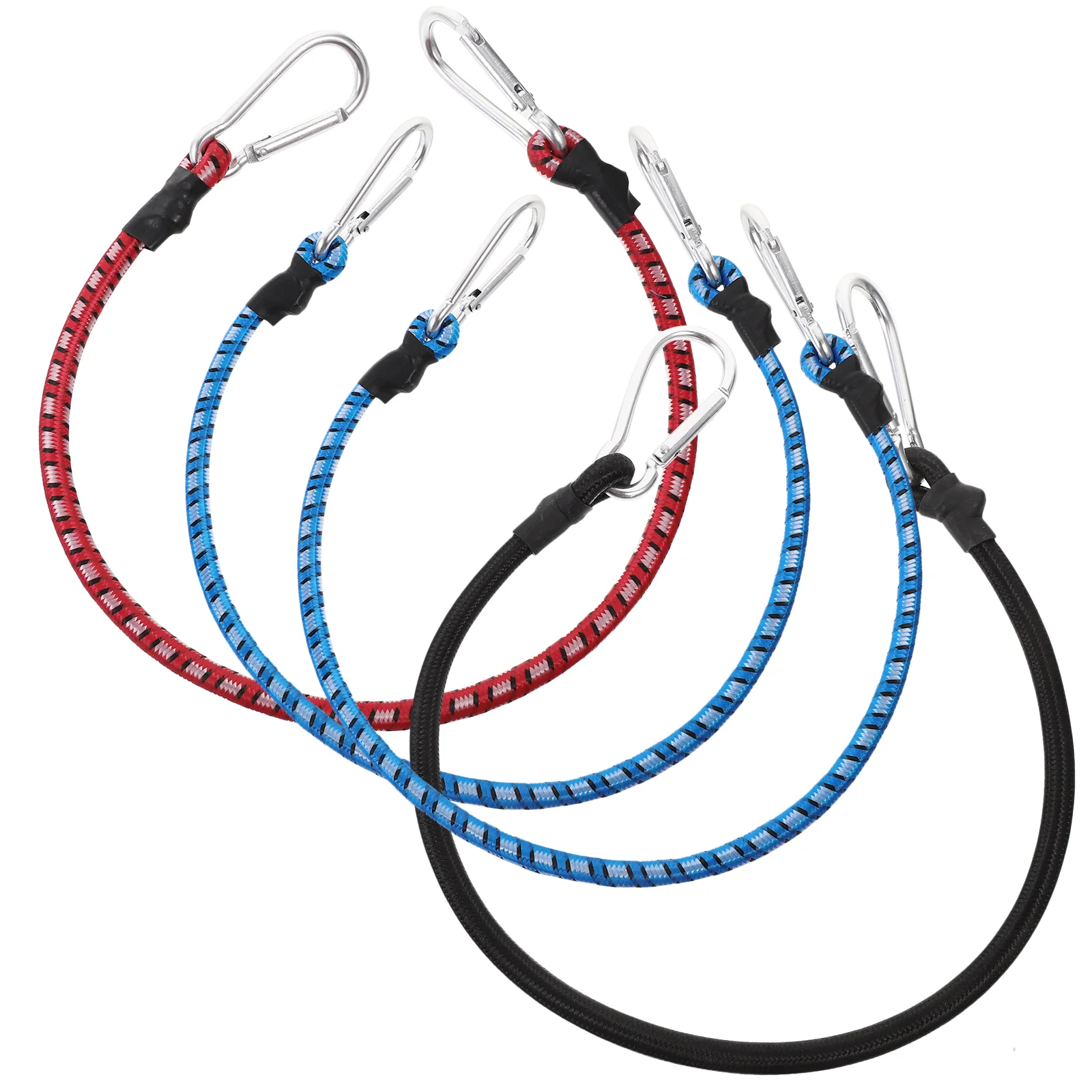 

Luggage Rack Camping Cargo RV Bicycle Transport Elastic Cord Strap Hook 4pcs (Blue)
