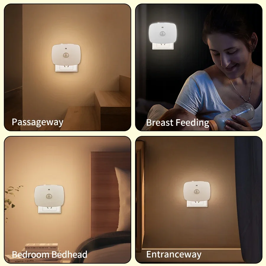 Versatile Motion-Activated LED Wall Lamp with Adjustable Lighting