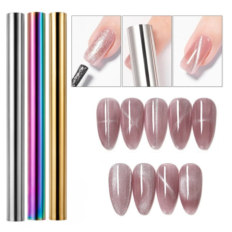 1PC Cat Eye Nail Magnetic Stick Cylindrical Magnet for Cat Eye UV Gel Polish Snowlight Glitter Effect Tools Manicure Design Tool