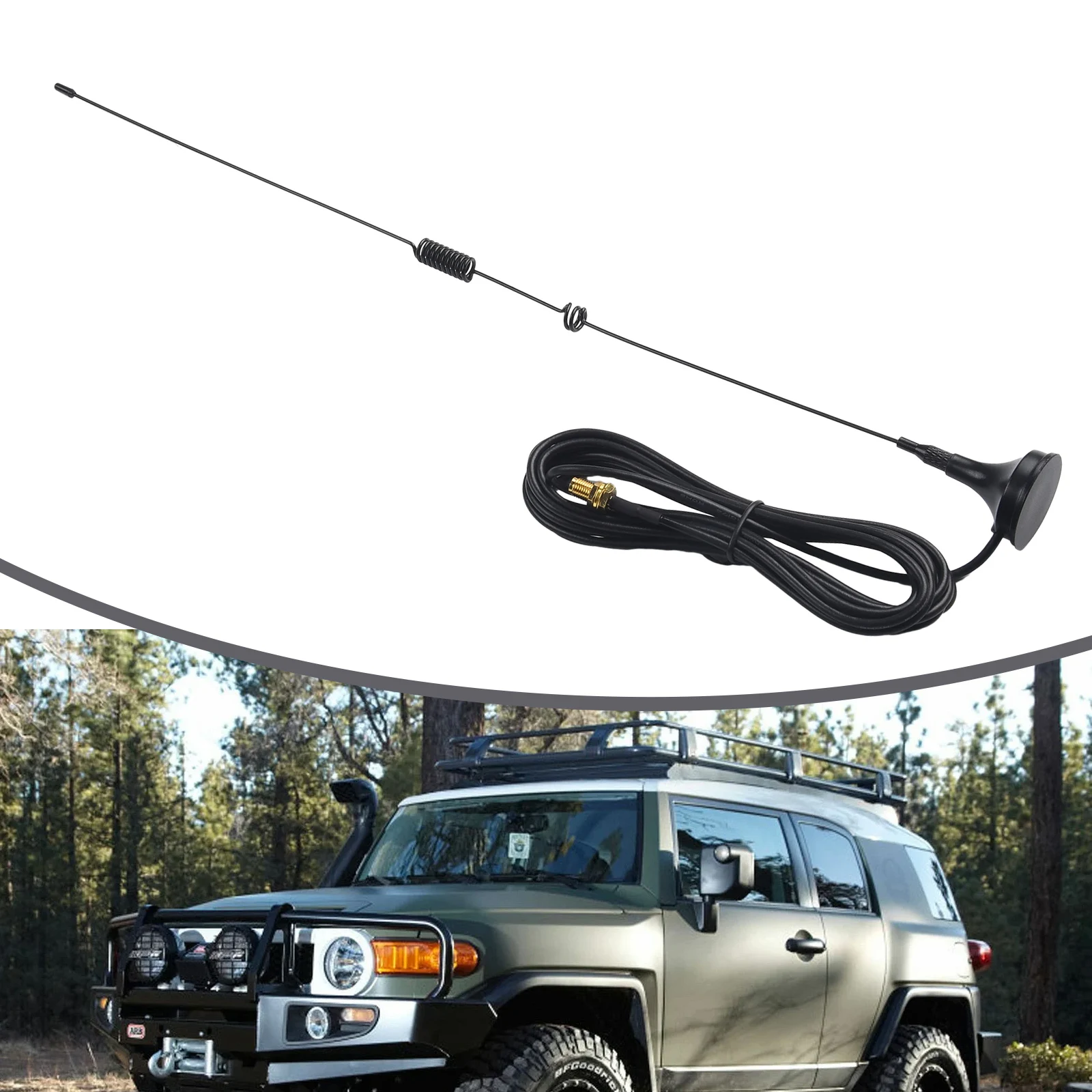 

9Dbi SMA-Female Antenna Dual Band VHF/UHF Car Magnetic Antenna Magnetic Stand Design For Easy To Install On Side Or Top Of The