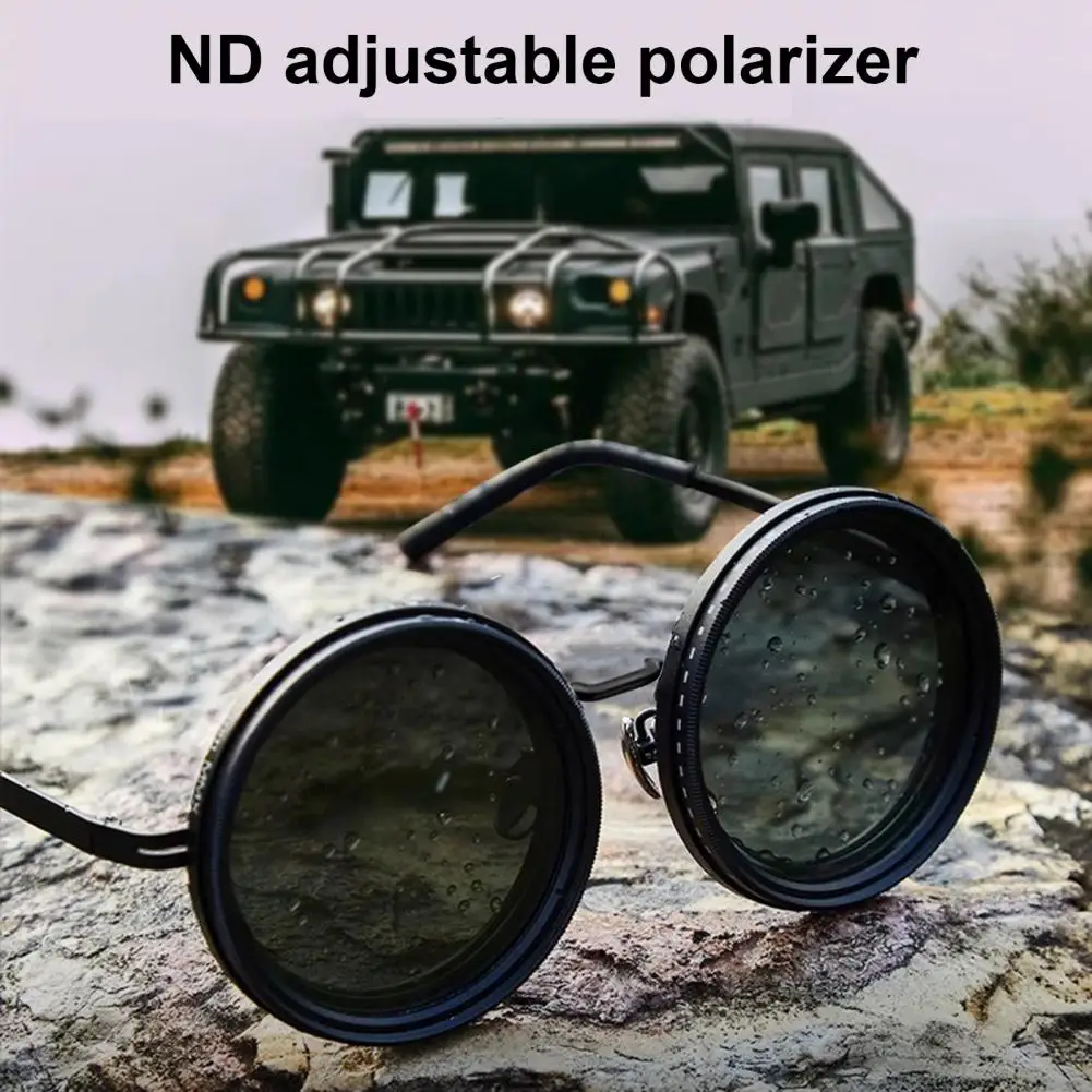 Eye Protection Sunglasses Adjustable Tint Sunglasses with Nd Filter Lenses for Men Round Polarized Glasses with Uv for Beach