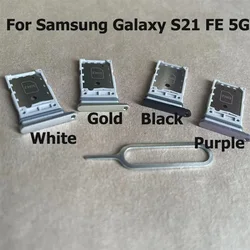 Premium Sim Card Tray Slot Holder Adapter Connector Replacement (S21 FE 5G Black)