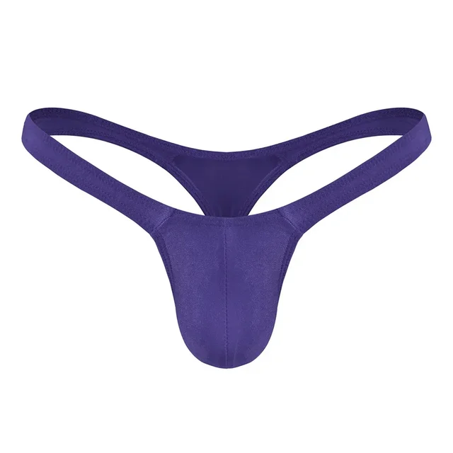 Sexy Solid Color Thongs Low-Rise Simple T-Back Thong Bluge Pouch Briefs G-String Bikini Underwear Man Thong For Men - Image 5