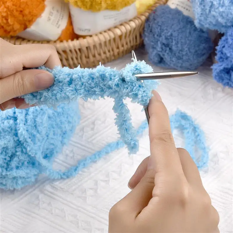 50g/Roll Soft Chenille Yarn Coral Velvet Fluffy Yarn For Knitting Crochet DIY Dolls Sweater Scarf Towel Hand Knitting Material 5
