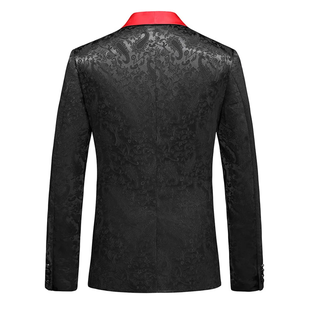 Luxury Male Suit 2023 New in Elegant Male Brand Jacquard Suit Jacket Pants 2 Pieces Set Formal Party Business Wedding Male Suits