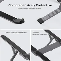 [Ultra Compact] Support en aluminium pour ordinateur portable pliable et pliable pour bureau, support de tablette léger pour les voyages d'affaires 3
