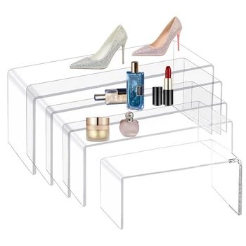 아크릴 디스플레이 라이저 스탠드, 투명 쥬얼리 선반, 화장품 디스플레이 랙, 팝 피규어 캔디 디저트 테이블, 33 사이즈, 12 월