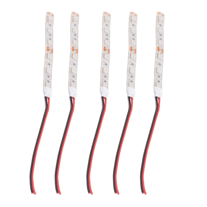A59X-5Pcs 10Cm Waterproof 5050 Led Strip Lights Dc 12V Caravan Boat Car