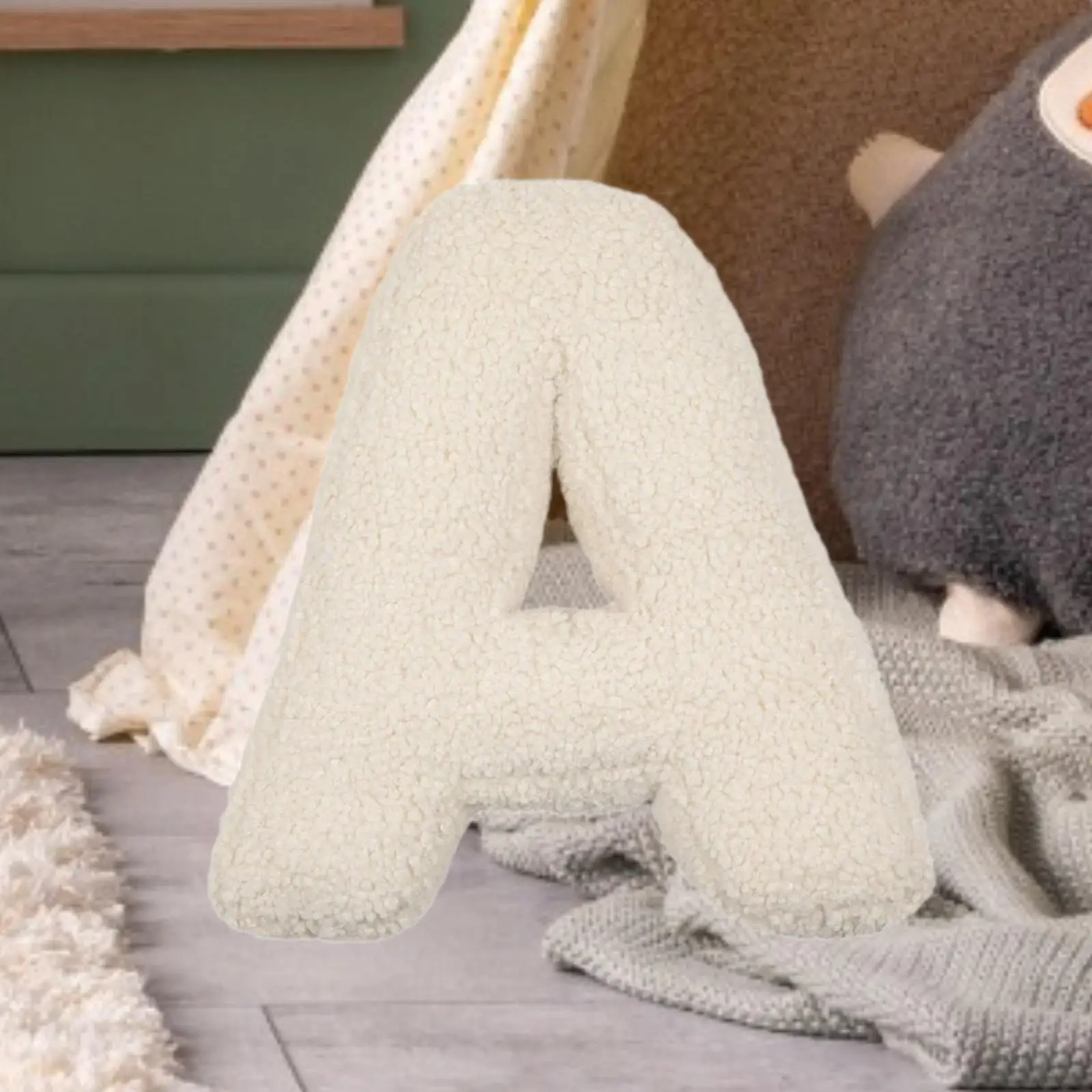 Letter Plush Pillow Ornament Throw Cushion Decorative Throw Pillow for Living Room Home Office Couch Home Decoration 4