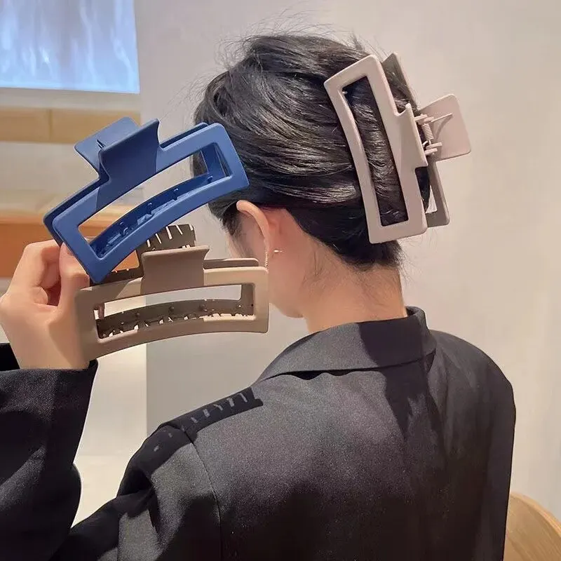  Square Hair Clip Headwear Hairpin Women Claw Clip Shark Personalized Style Trendy Summer Accessory 