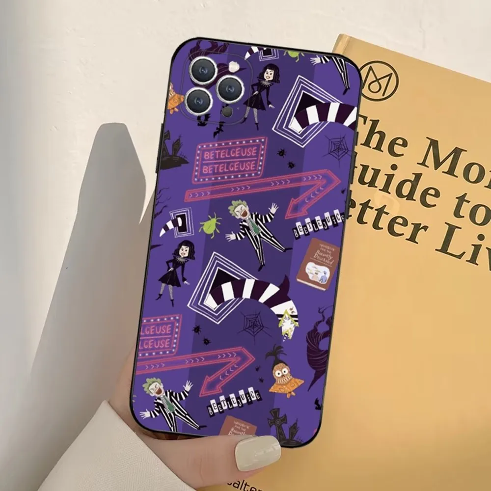 B-Beetlejuice 2 Phone Case For iPhone 16,15,14,13,12,11,Pro,X,XS,Max,XR,Plus,Mini Soft Black Cover