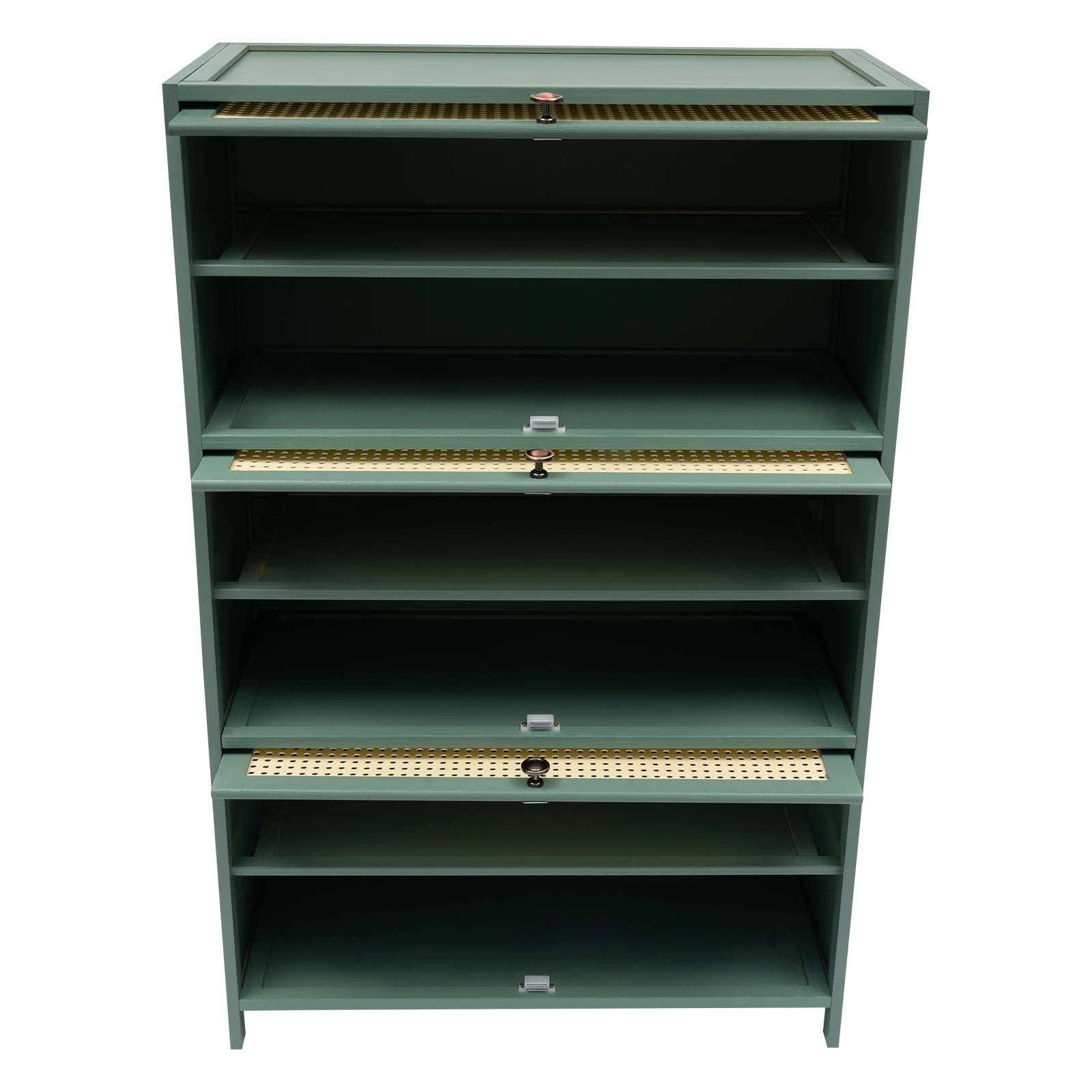 7 Layers Bamboo Shoe Storage Organizer Shoes Holder Dust-proof Entrance Bedroom Storage Cabinet Home Furniture 70*32*106cm Green 4