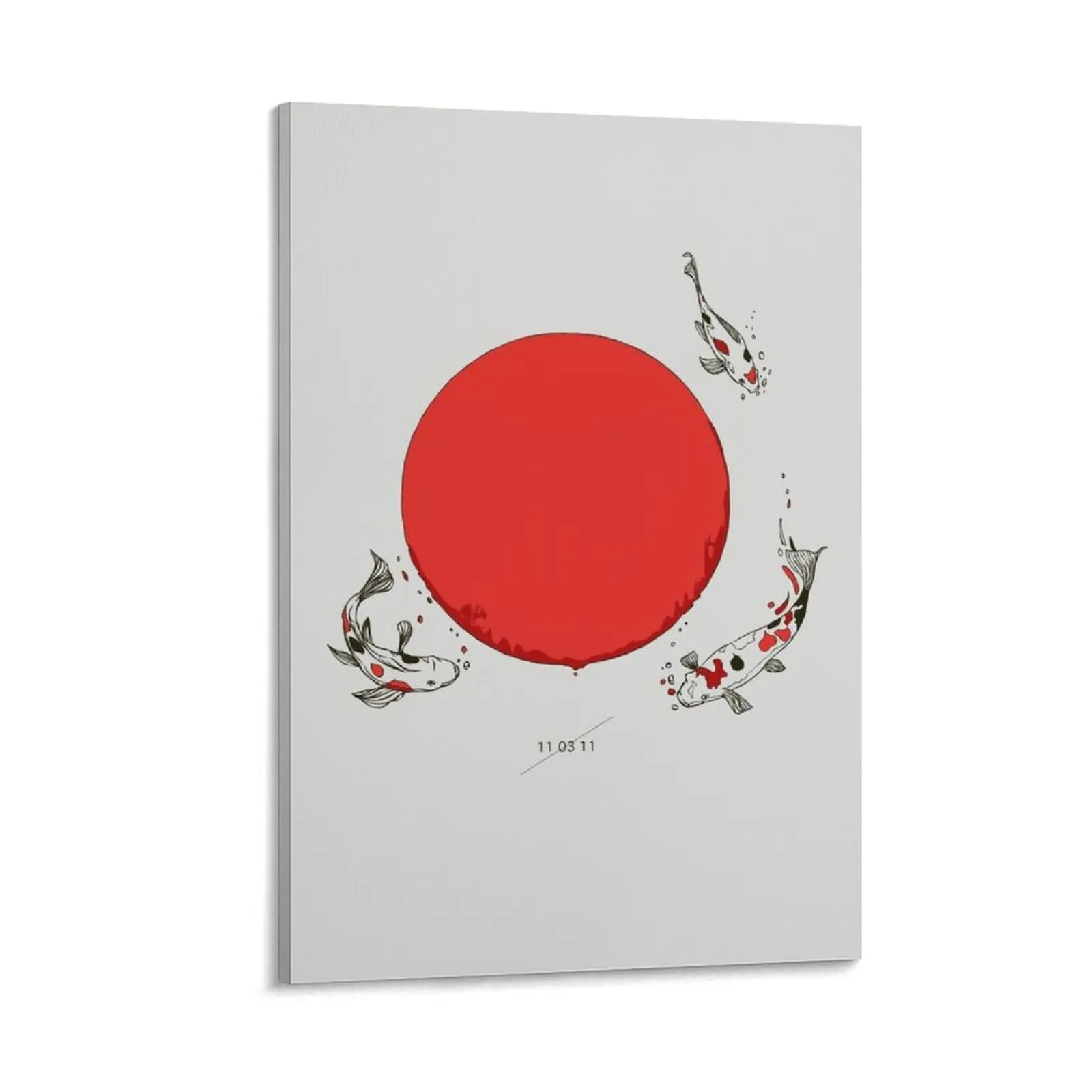 

Koi and Sun Canvas Painting poster aesthetic Decoration bedroom Decoration home modern home decoration