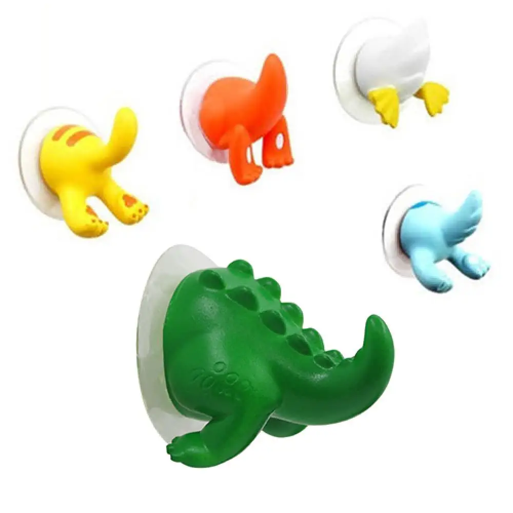Hook Cartoon Animal Tail Sucker Suction Baby Bathroom Towel Hanger Holder Keys Hanger 2