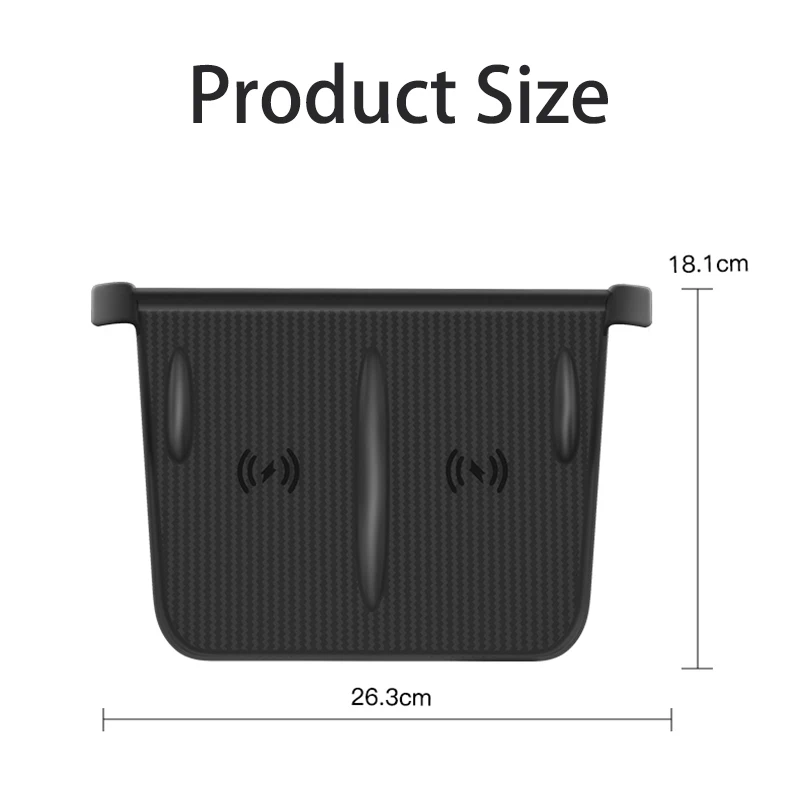 For Tesla Model 3 Model Y Silicone Anti-skid Pad Car Central Control Wireless Charging Mobile Phone Non-Slip Silicone Mat