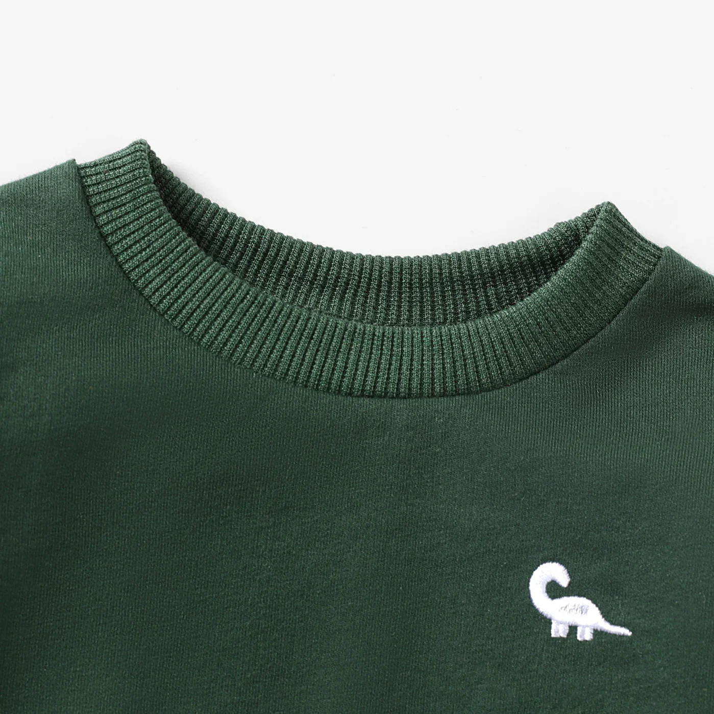 PatPat Baby Boy Animal Pattern Dinosaur Embroidery Long Sleeves Sweatshirt Animal pattern Casual/Outdoor The dinosaur children sweatshirt