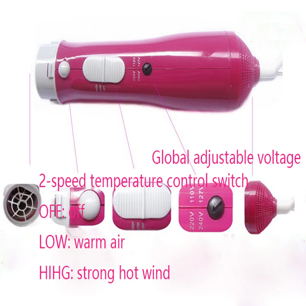 Description Picture 6 of itemNew 7 In 1 Multifunctional Hair Dryer Comb Straight Curl Dual-use Home Hair Styling Tool Set