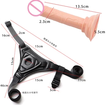 Womens Leather Latex Sexy Exotic Panties Bondage Strapon Chastity Pants With Penis Set Fetish Body Harness Couples Flirting Toys 2