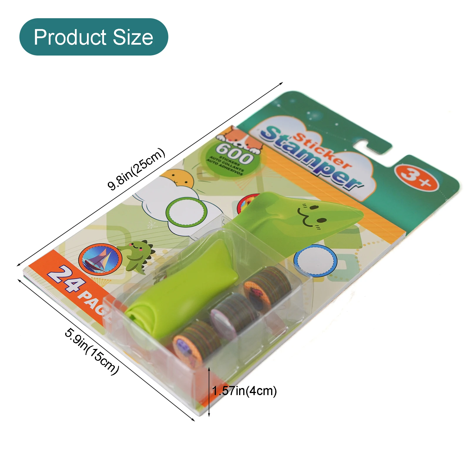 600 Stamp Stickers, Special Fruit + Animal + Letters, Can Be Used On The Table, Refrigerator, Pencil Case, Books, Easy To Remove