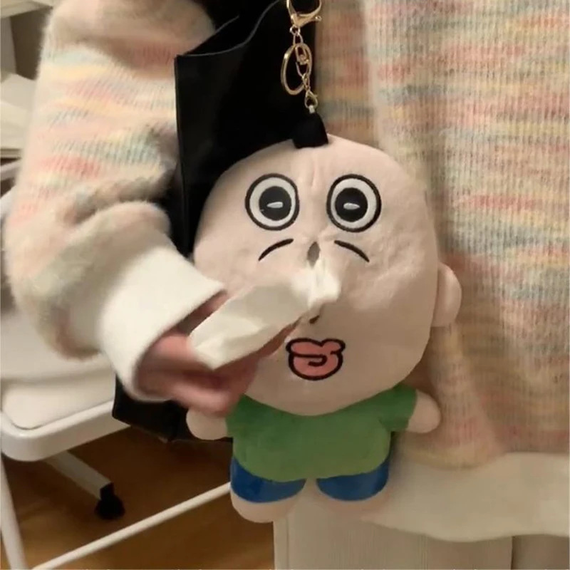 

Kawaii Cute Bangbang And Yuzhi Runny Nose Paper Box Student Backpack Pendant Plush Doll Anime Character Creative Tissue Box