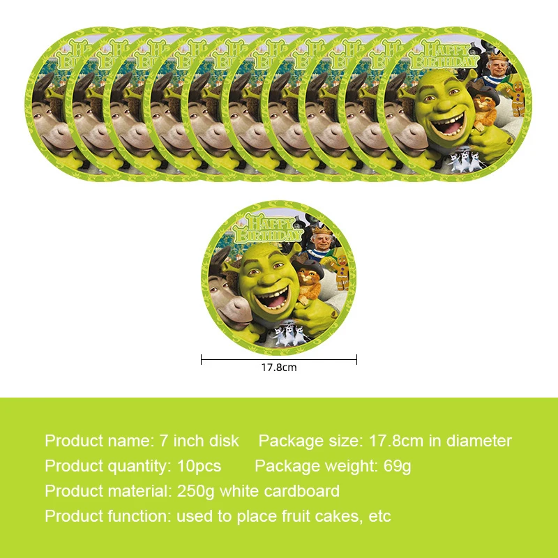 Disney Monster&Shrek Prince Dinosaur Princess Theme Birthday Party Supplies Disposable Tableware Balloon Banner Baby Shower Gift