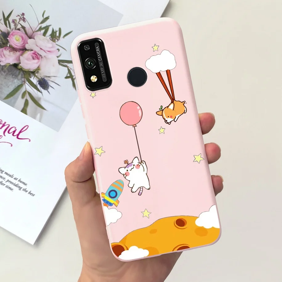 Floral Cartoon Design Soft Silicone Back Cover Case