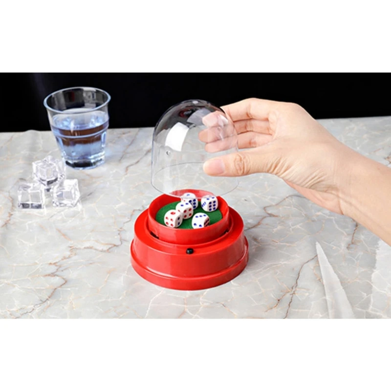 Electric Dices Roller Dices Automatic Roller Cup for KTV Pub Bar Box Games Automatic Cup with 5 game dice dice set dice cup