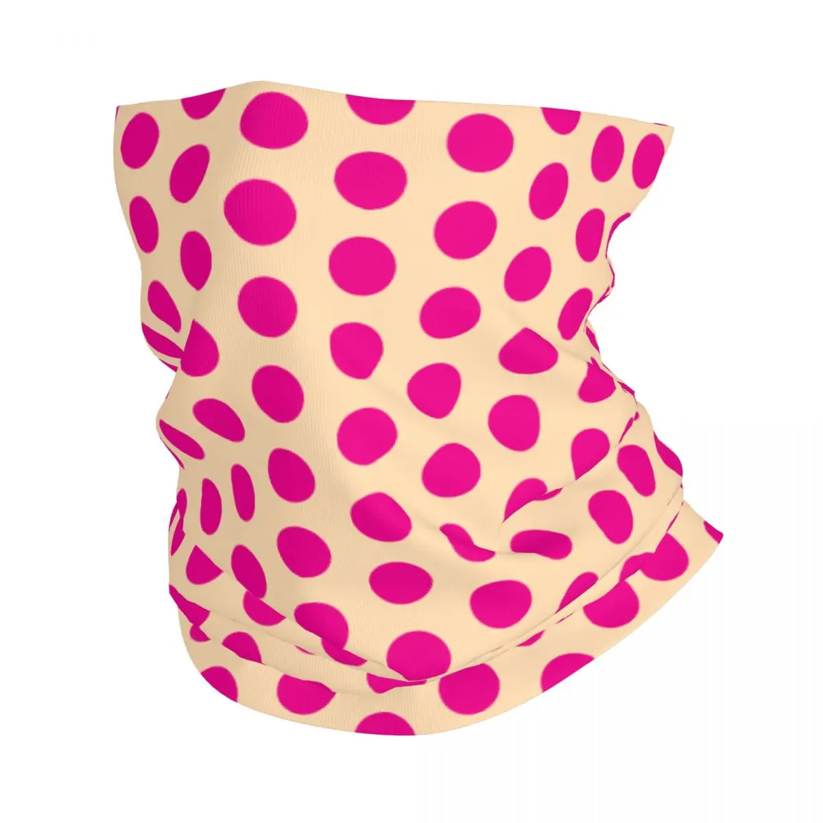 Colorful Pop Art Geometric Polka Dot Bandana Winter Neck Warmer Windproof Wrap Face Scarf for Hiking Gaiter Headband