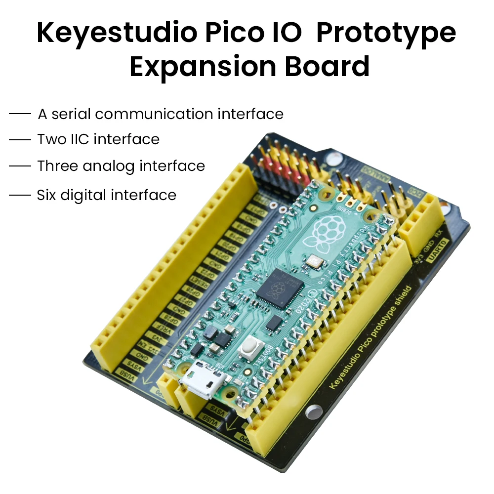 Using A Prototype Expansion Module Keyestudio Pico IO Prototype Expansion Board For Raspberry Pi Sheild ...