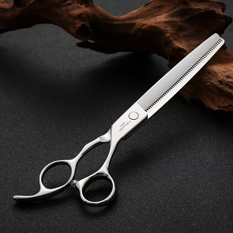 Fenice 7.0/7.5/8.0 inch JP440C Pet Hairdressing kit Rose Red Screw Straight/Curved/Thinner/Chunker for Dogs Grooming Trimming