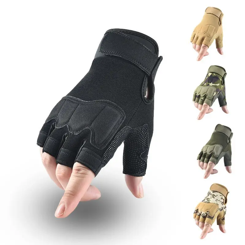 Sports Gloves Outdoor Motorcycle Gloves Sport Gloves Half Finger Cycling Men Women Knuckle Protection Sports Fitness Fingerless