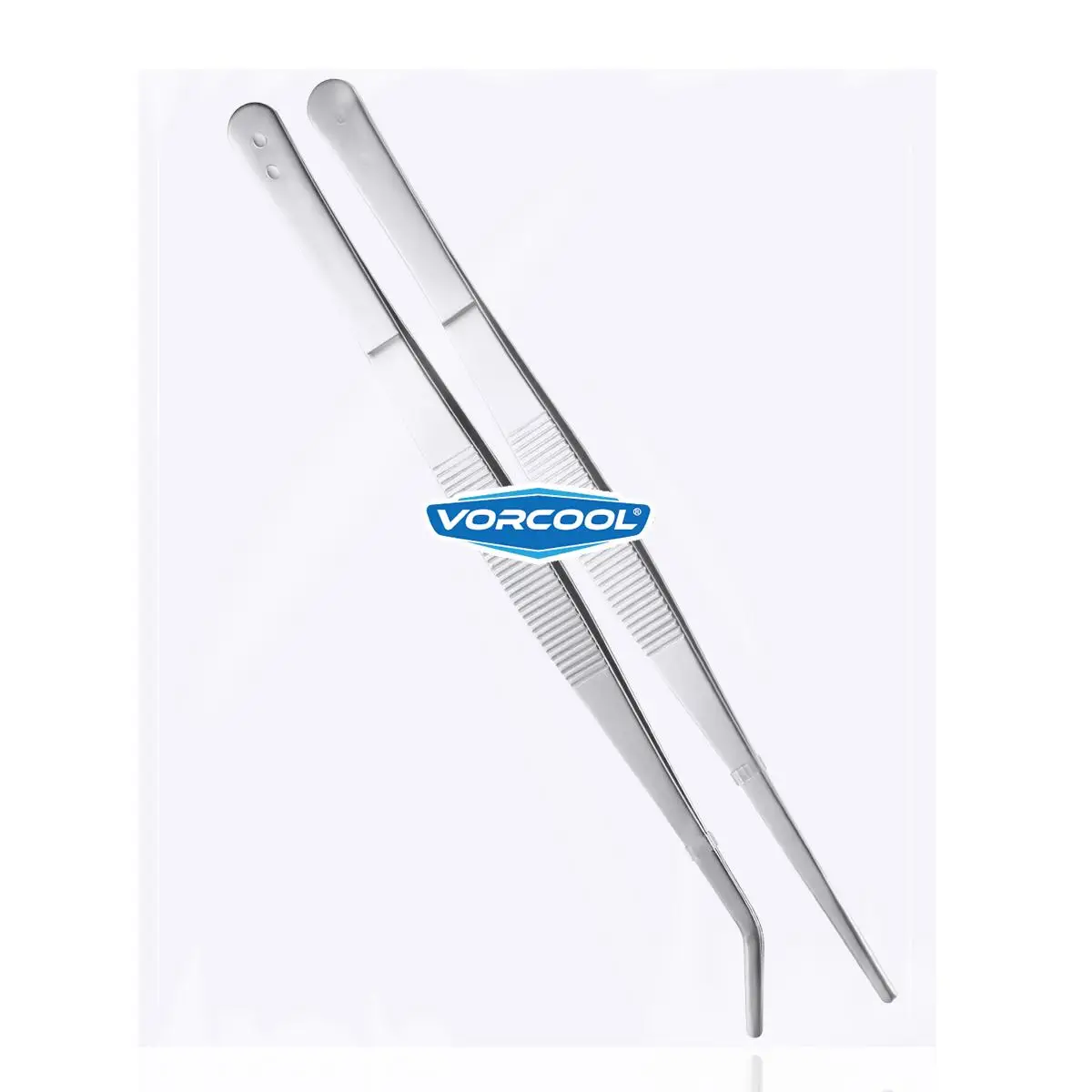 Stainless Steel Tweezers Set Straight Curved Durable Tools For Medical Garment Diy Tea Landscape Hand Tools Industrial 25cm